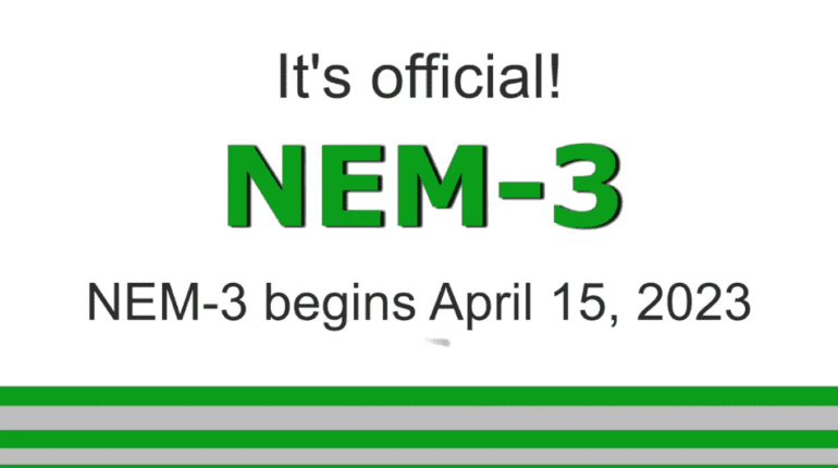It's official! NEM-3 begins April 15, 2023.